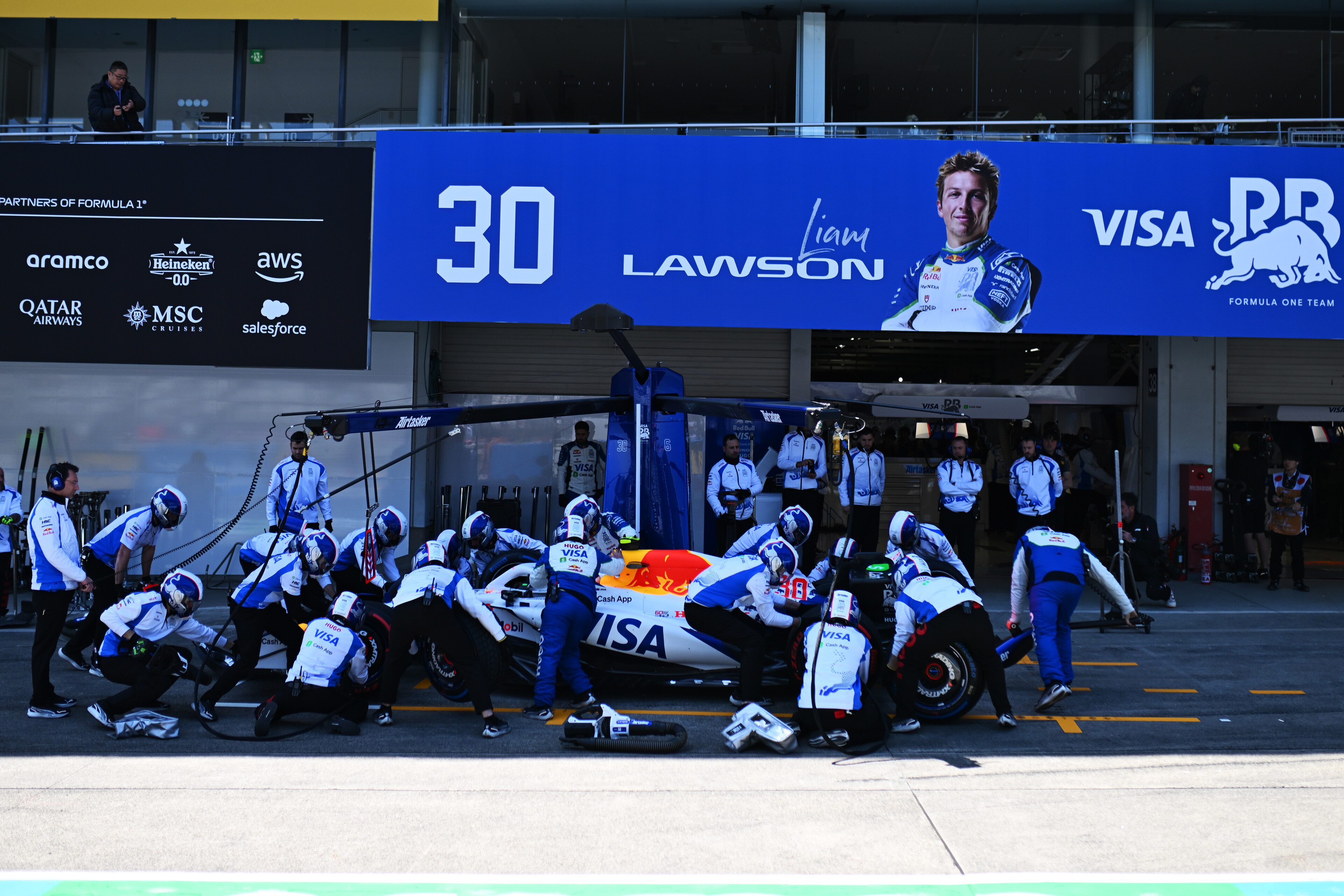 F1賽車進維修站換胎